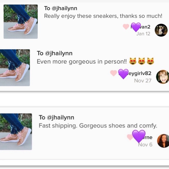 2x HP💫 ROSE GOLD Sparkle/Glitter Sneakers FIRM - Picture 4 of 8